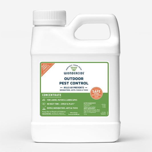 Outdoor Pest Control Concentrate for Yard + Garden with Natural Essential Oils - 16 oz