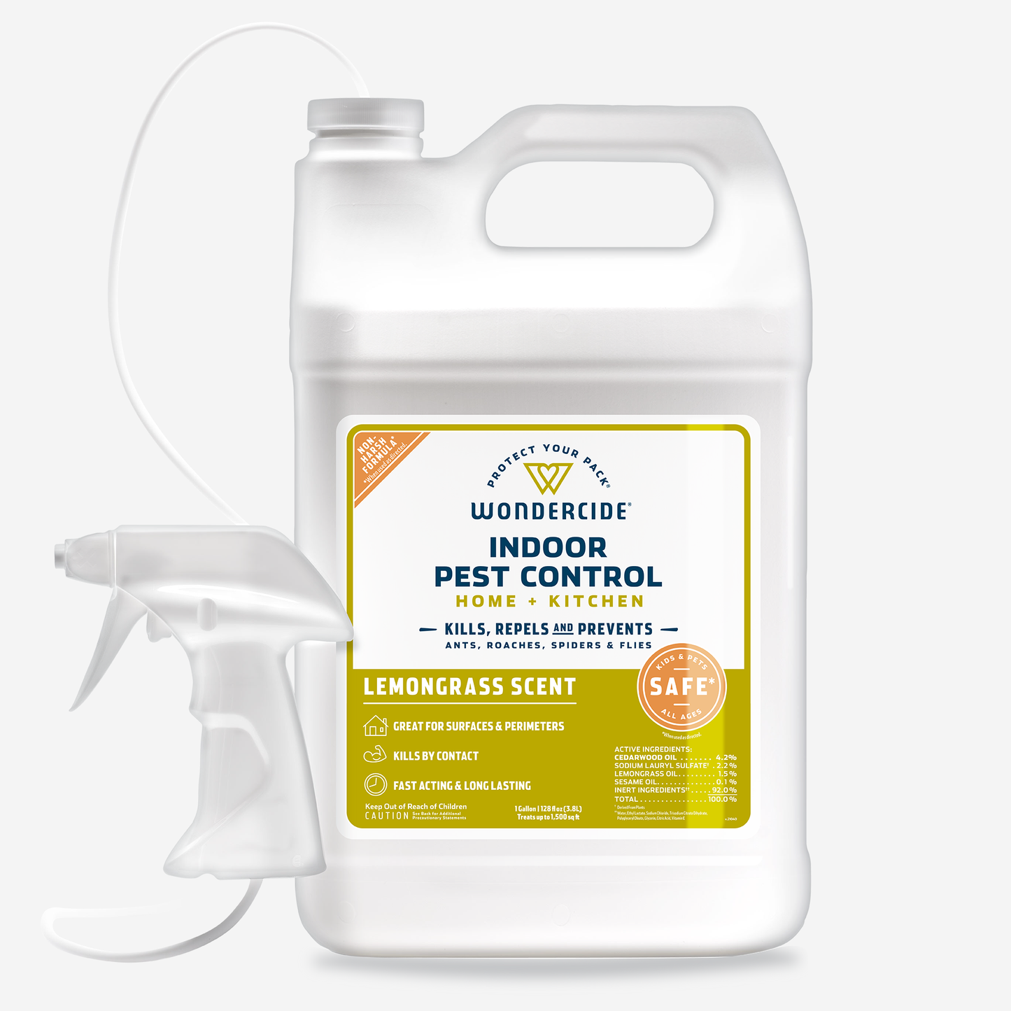 128 oz. Lemongrass Indoor Pest Control for Home + Kitchen with Natural Essential Oils