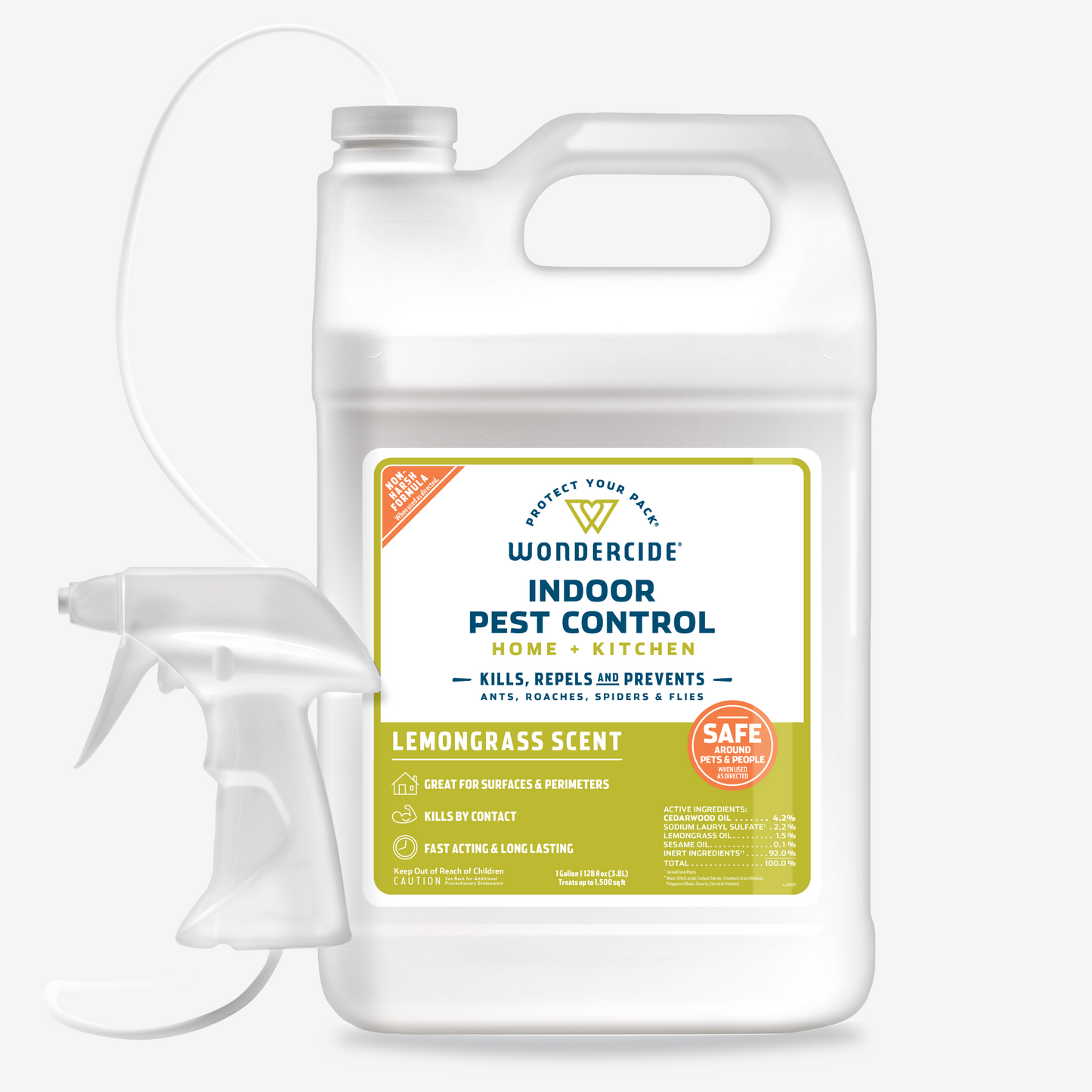 Lemongrass Indoor Pest Control for Home + Kitchen with Natural Essential Oils