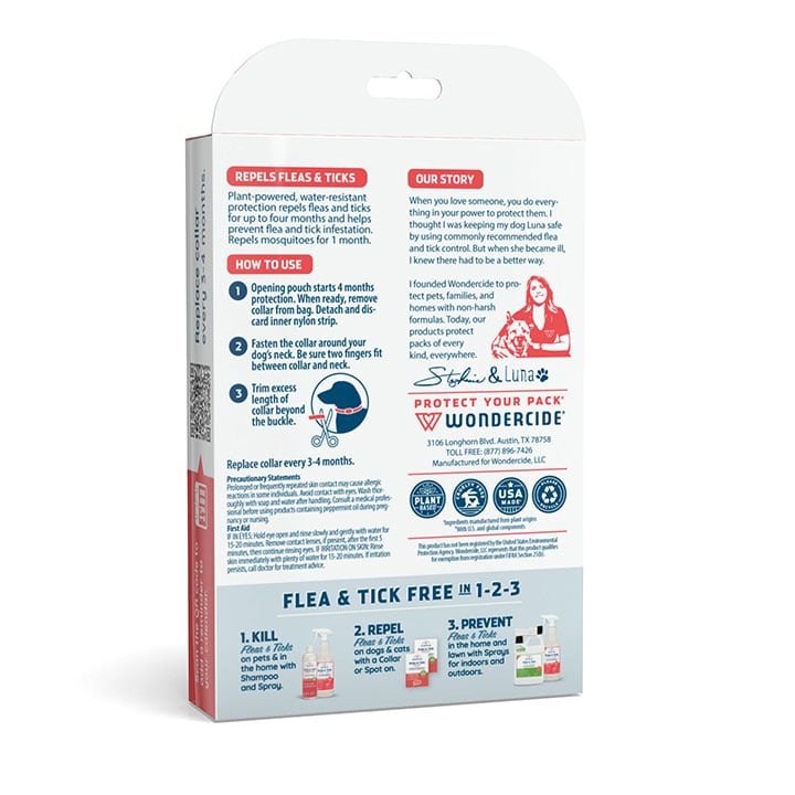 Flea & Tick Collar for Dogs Back