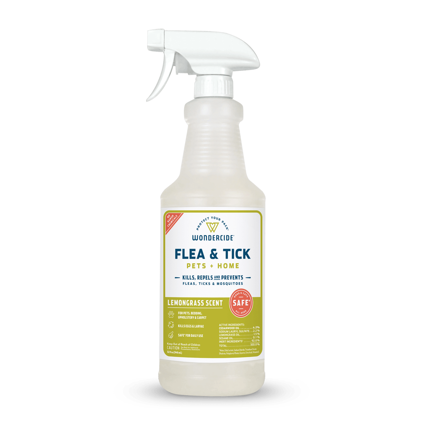 Lemongrass Flea & Tick Spray for Pets + Home - 32oz