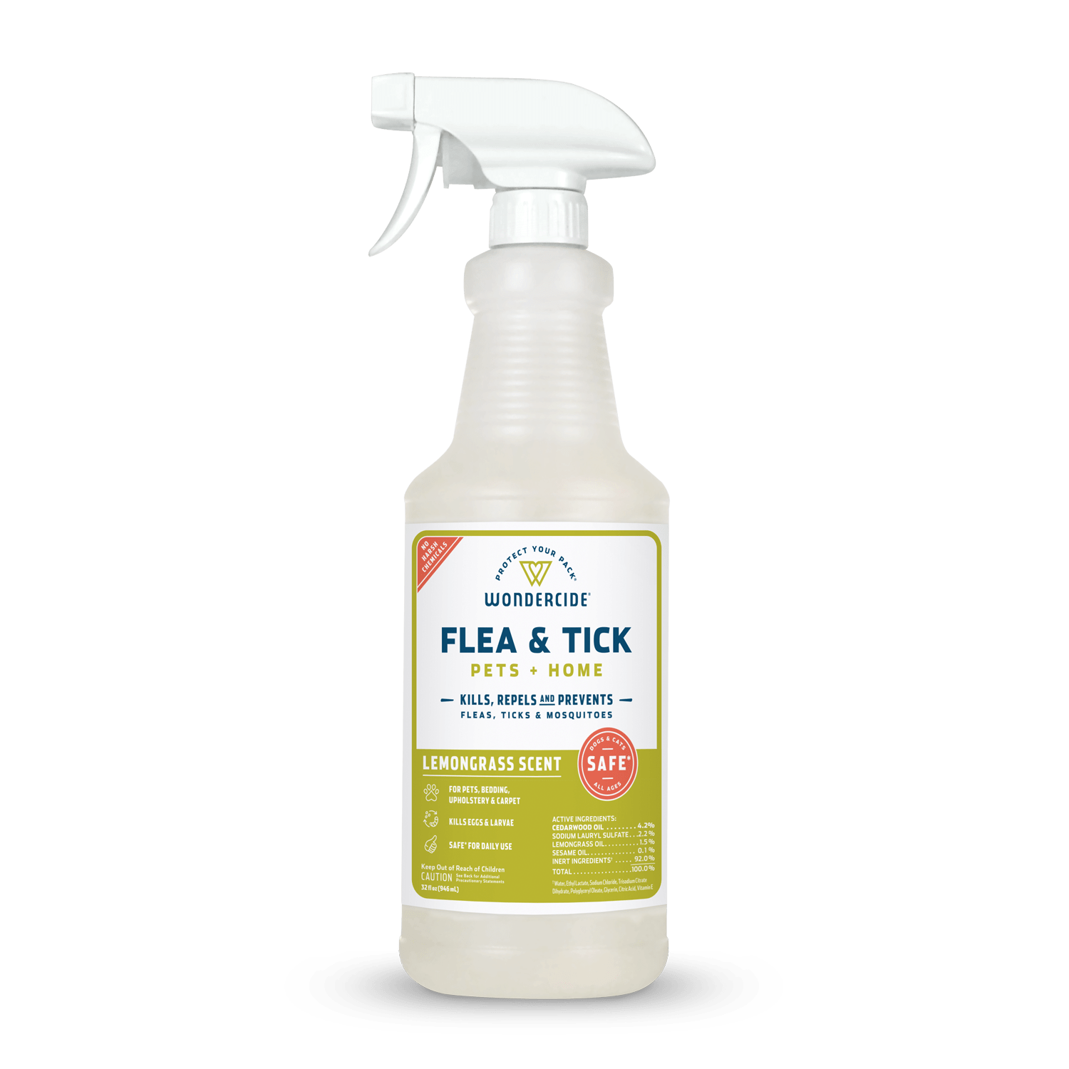 Lemongrass Flea & Tick Spray for Pets + Home - 32oz