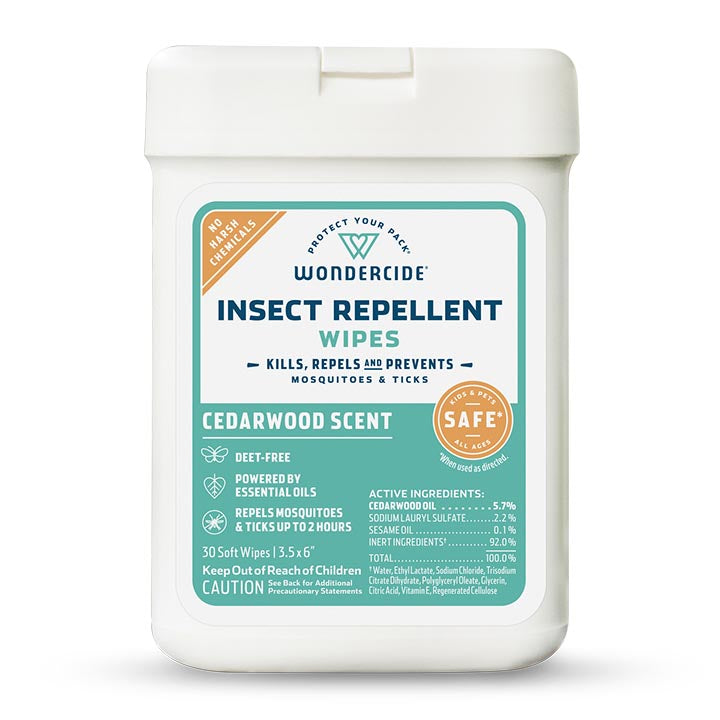 Cedarwood Insect Repellent Wipes for Kids + Family